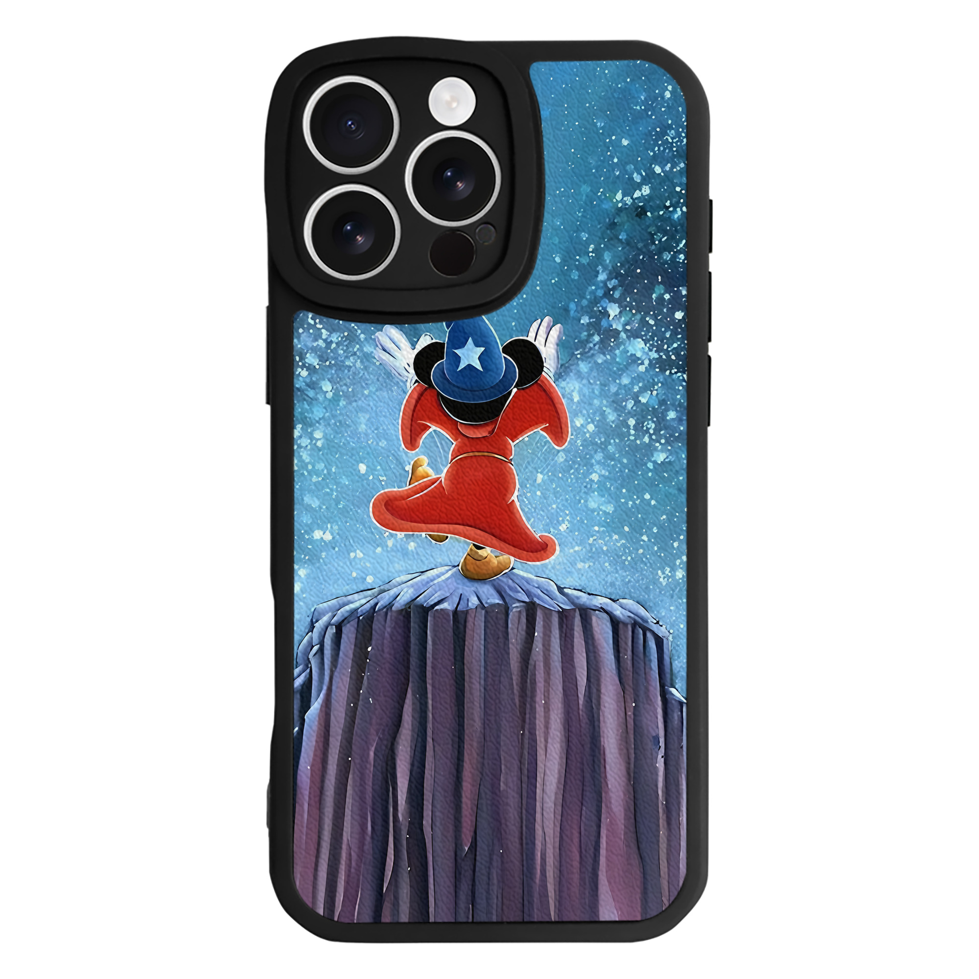 （画像用） ミッキーマウス Mickey Mouse 【iPhone 16シリーズ対応】シリコンスマホケース（レザー調） 材質：シリコン